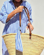 Fleur | Women's Midi Shirt Dress | Striped, Button Front | Casual Summer