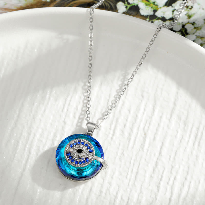 Faline | Evil Eye Necklace | Women's Protection Amulet | Silver & Blue