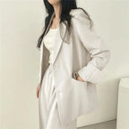 Ondine | Women's Blazer & Straight-Leg Trouser Set | Solid Color