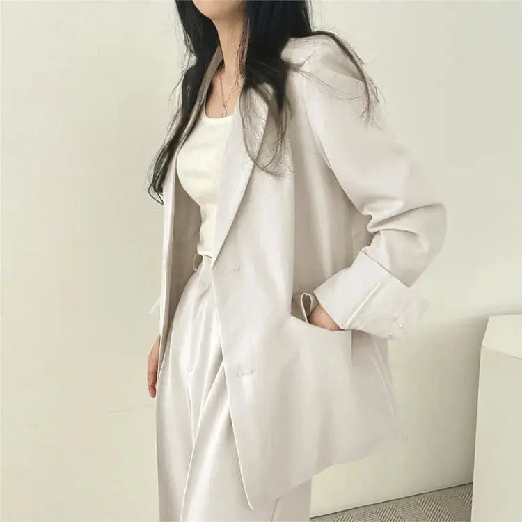 Ondine | Women's Blazer & Straight-Leg Trouser Set | Solid Color