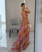 Floral Dress Women Long Maxi Length Flowy Lightweight Breathable