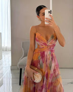 Floral Dress Women Long Maxi Length Flowy Lightweight Breathable