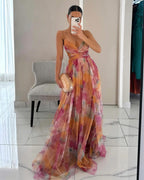 Floral Dress Women Long Maxi Length Flowy Lightweight Breathable