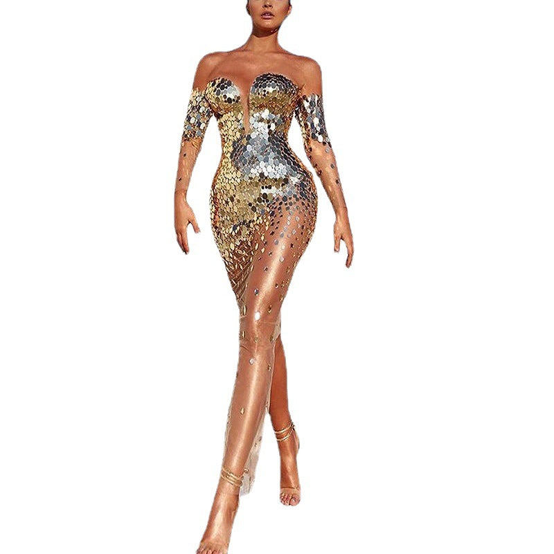 Sequin Dress Women | Polished Elegant Fairy Banquet Temperament Dress