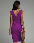 Summer Dress | Women Slim Fit Bodycon V Neck Side Slit Dress
