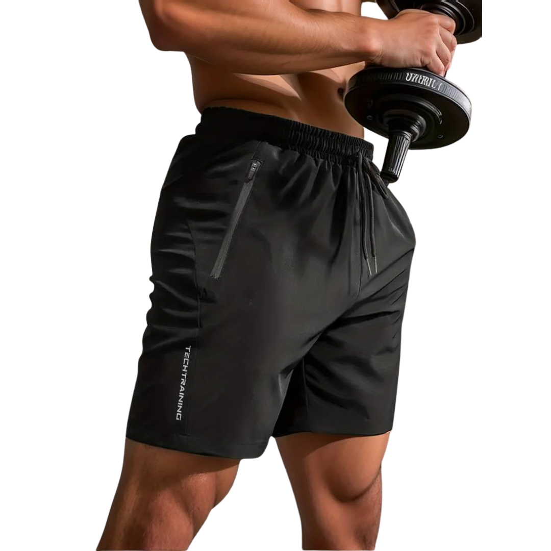 Mens Shorts Athletic Quick Dry Breathable Lightweight Zip Pocket