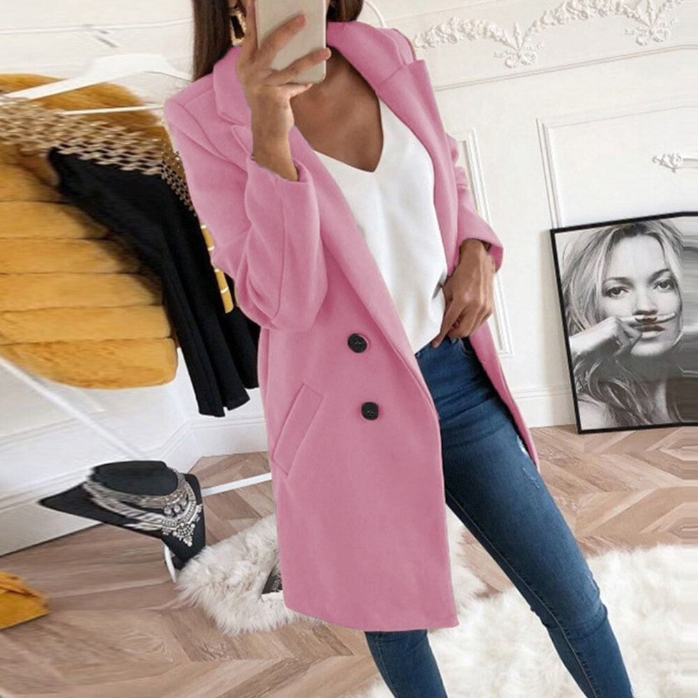 Odette | Women's Long Button-Up Coat | Elegant Fit