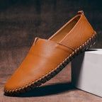 Men Pebbled Grain Leather Look Loafers Slip On