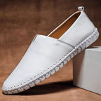 Men Pebbled Grain Leather Look Loafers Slip On