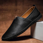 Men Pebbled Grain Leather Look Loafers Slip On