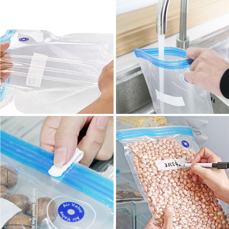 Cleo | Vacuum Storage Bags | Reusable, Food Fresh Keeper | PA+PE, 4 Sizes