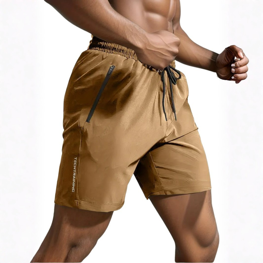 Mens Shorts Athletic Quick Dry Breathable Lightweight Zip Pocket