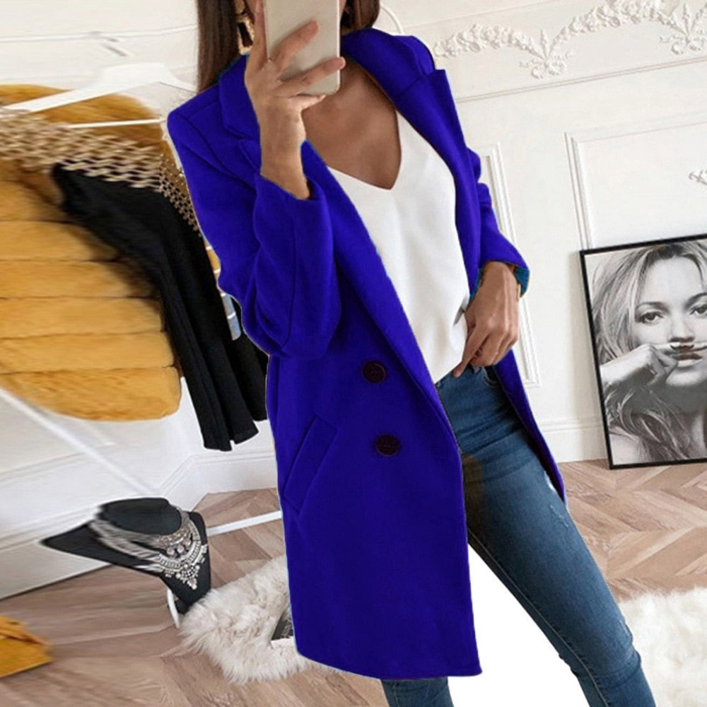 Odette | Women's Long Button-Up Coat | Elegant Fit