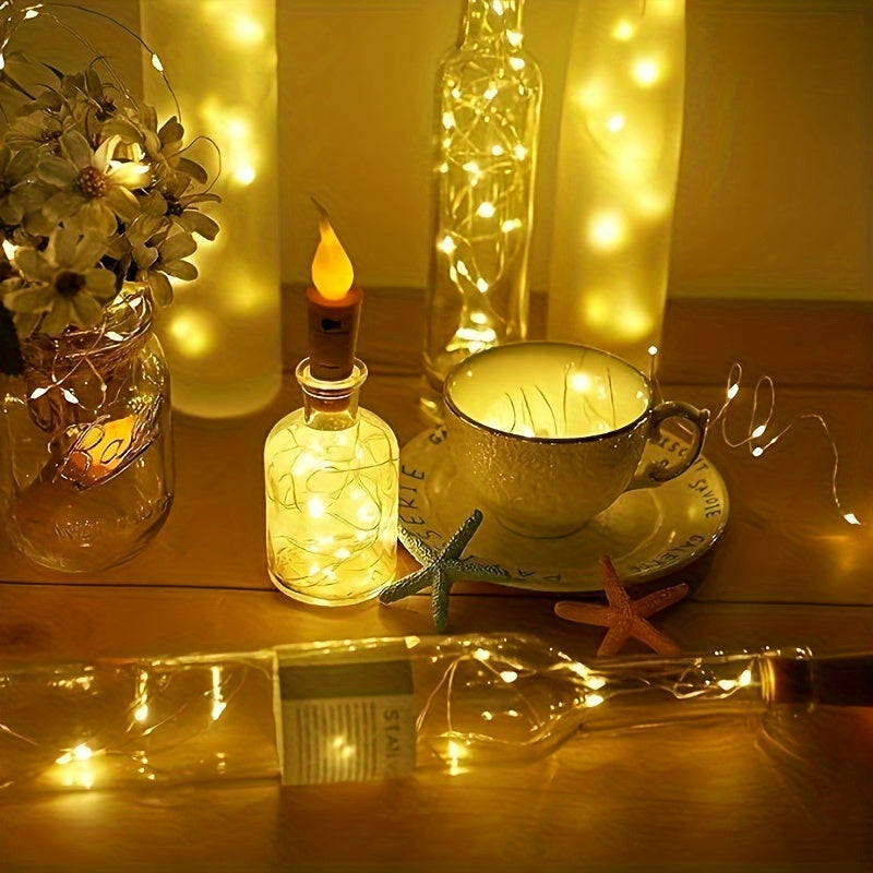 Cosima | LED Bottle Lights | Battery-Powered, Cork Design | 10 Pack