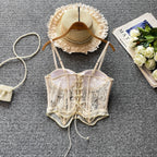 Corset Top Women Floral Lace Built In Padded Cups | Zara