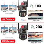 WiFi Security Camera | 10K 20MP, 20x Optical Zoom, 5 Lenses | Della
