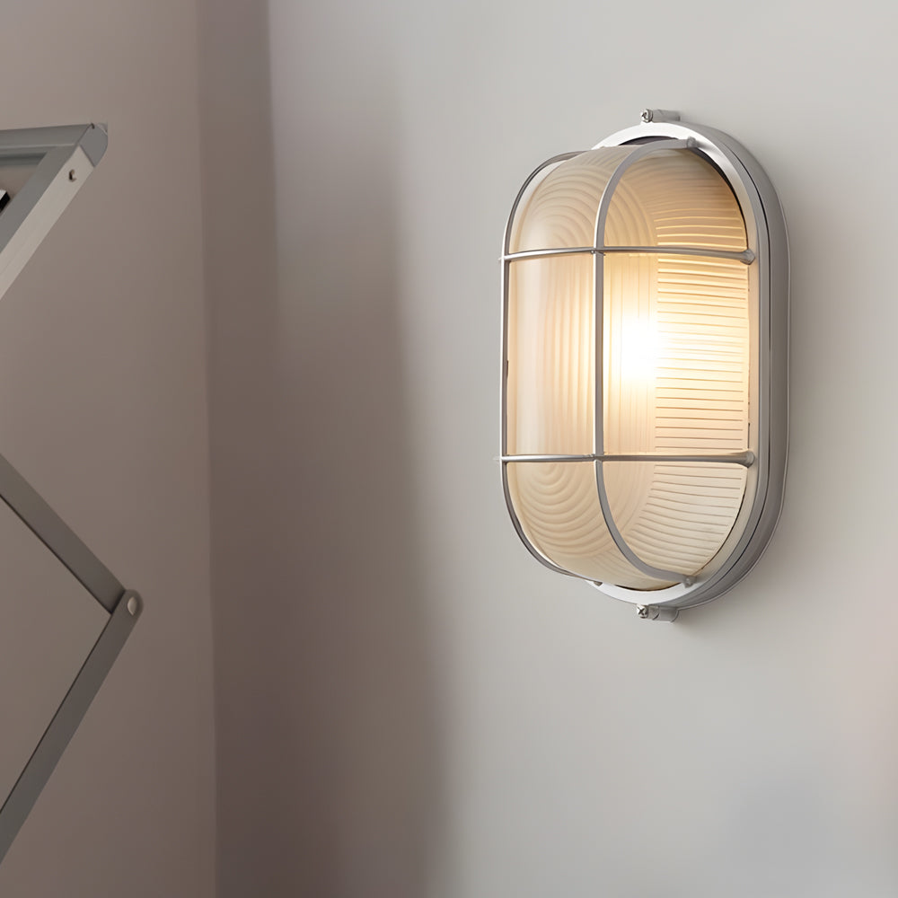 Tamsin | Outdoor Wall Lamp | Retro Industrial, E27, Cast Aluminum | Oval & Round