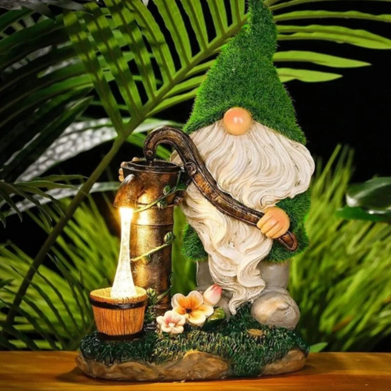 Linnea | Solar Garden Gnomes | Outdoor Decor, Weather-Resistant | Warm White Glow