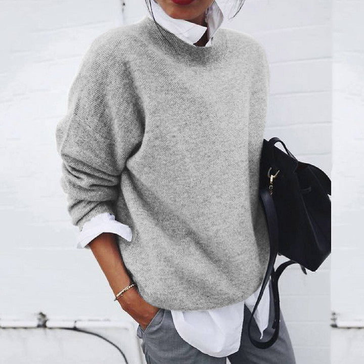 Women's Cashmere Sweater | Round Neck, Minimalist | Indra