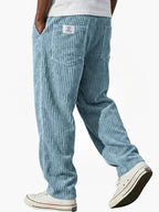 Tindra | Men's Drawstring Trousers | Corduroy Texture, Relaxed Fit | All-Season
