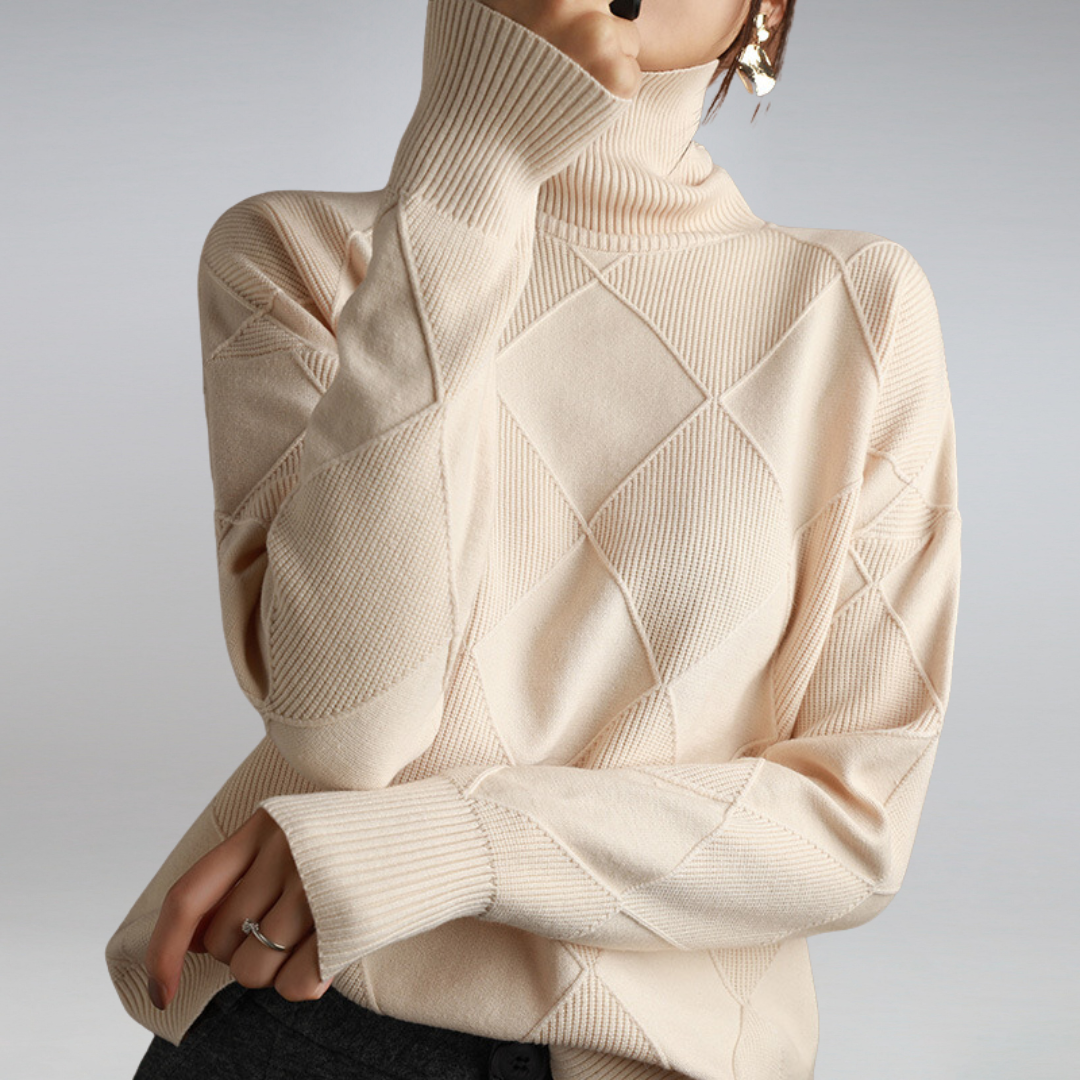 Ottavia | Women's Turtleneck Sweater | Cashmere, Soft & Warm | Multi-Color