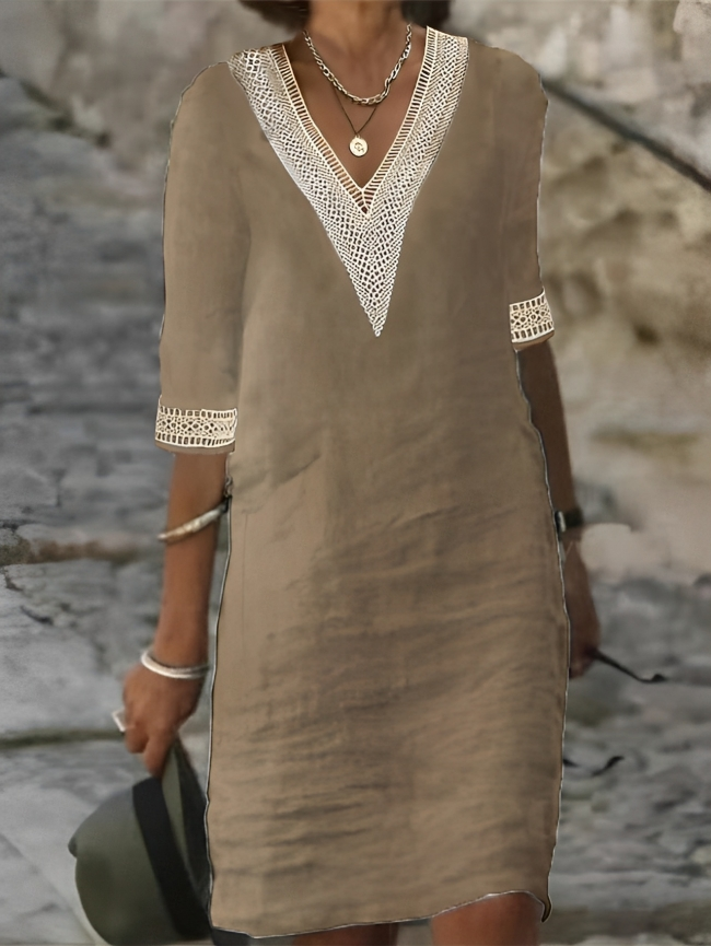 Women Linen Dress Relaxed Fit Midi | Tamsin