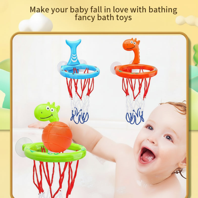 Fleur | Bath Basketball Set | Kids Bath Toy | Suction Cup, Mini Balls