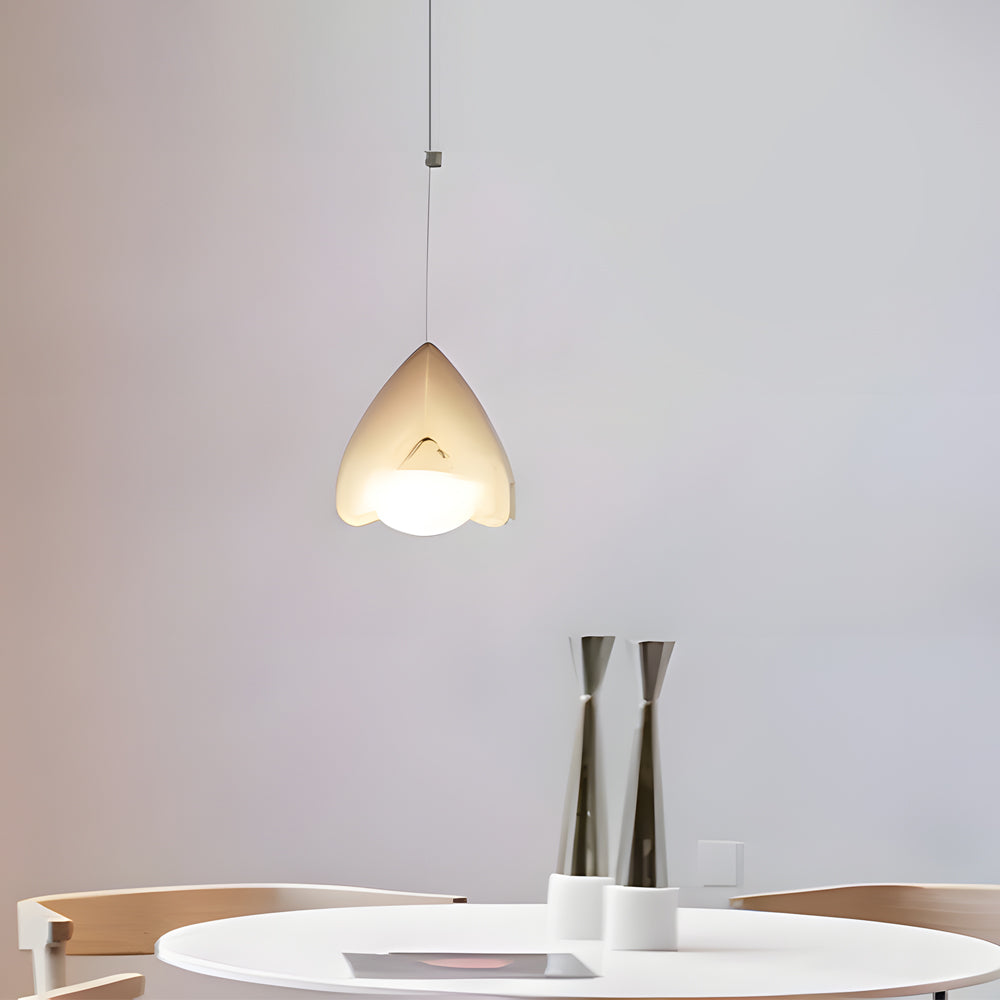 Leah | Pendant Lamp | Minimalist Half Moon, White | 1/3/6-Light