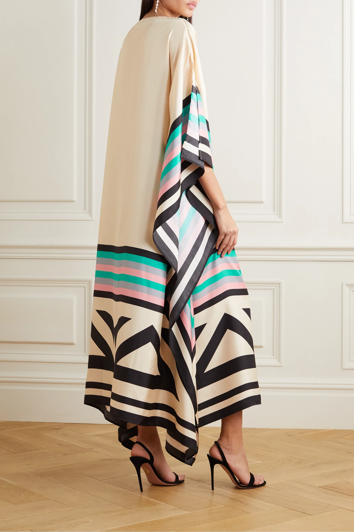Linnea | Women Geometric Print Kaftan Batwing Sleeve Maxi Dress
