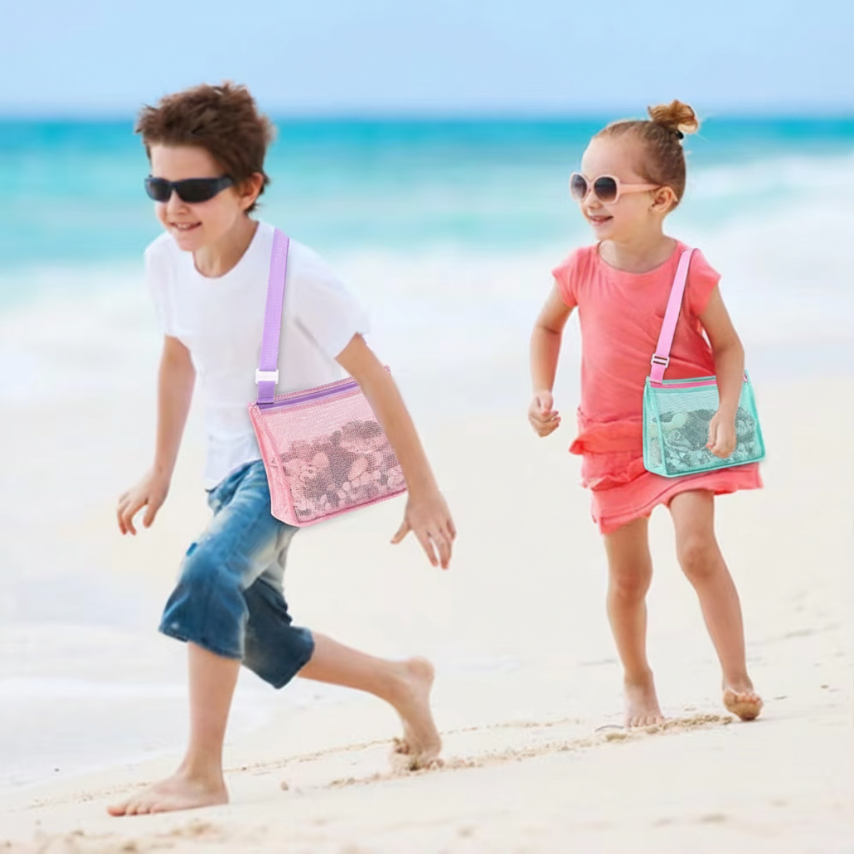 Beach Toy Bag | Mesh Sand-Free, Kids & Family | Yvaine