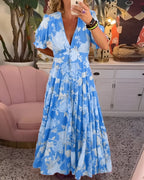 Mira | Floral V-Neck Pocket Dress | Women's Summer