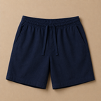 Mens Swim Shorts Lightweight Knee Length Loose Fit Drawstring Waist