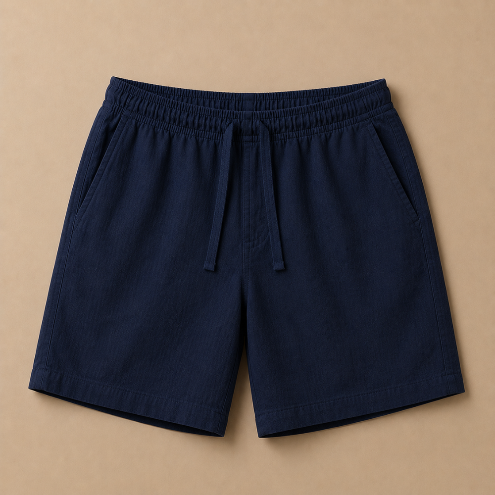 Mens Swim Shorts Lightweight Knee Length Loose Fit Drawstring Waist