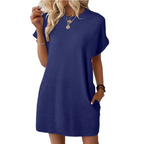 Women A-Line Dress Round Neck