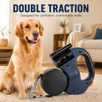 Ottoline | Dual Retractable Dog Leash | Two Dogs, Built-In Flashlight | 10FT
