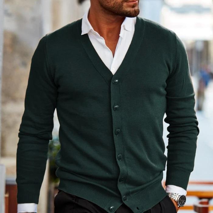 Men Knit Cardigan Comfortable Fit