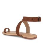 orthopedic sandals women | Suede Toe Loop Flat Casual Summer Sandals