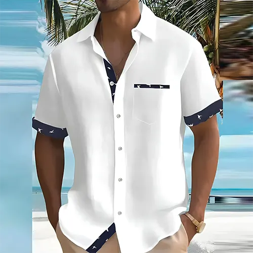 Aria | Men's Short Sleeve Summer Shirt | Breathable, Lightweight | S–3XL