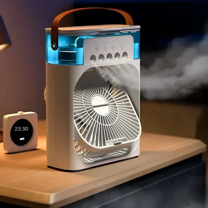 Freya | Air Cooler Fan | 3-in-1 Cooling, White, 7-Color LED, 600ml Tank