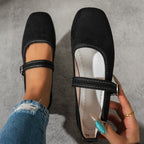 Women Orthopedic Flats Mary Jane Square Toe Adjustable Strap
