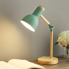 Dione | LED Table Lamp | Wood & Metal, Adjustable, E27 | 1-Light