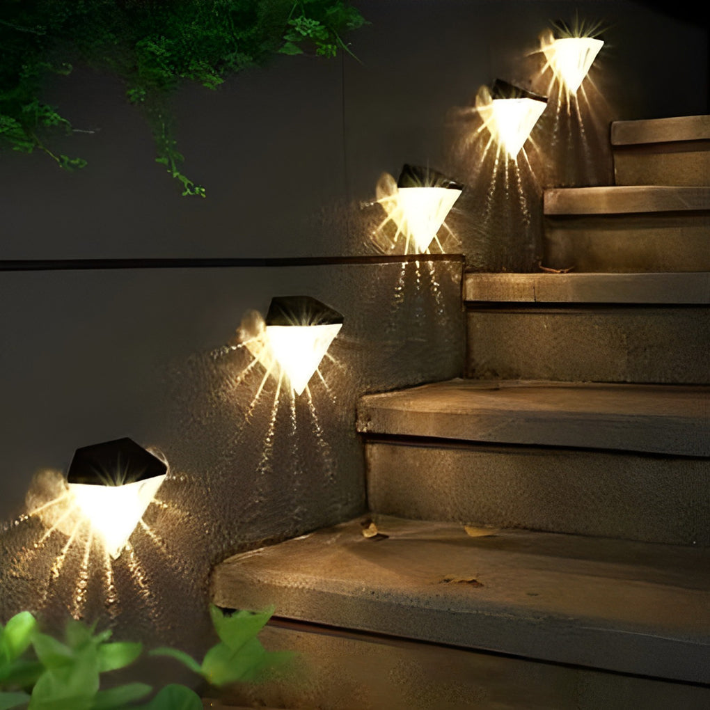 Lena | Solar Wall Lamp | Outdoor Black LED, Waterproof, 2-Pack