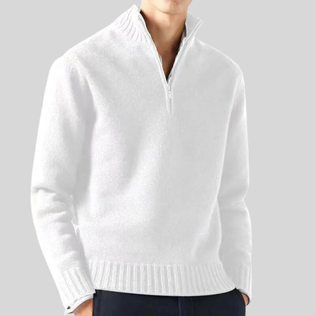 Calla | Men's Half-Zip Pullover Sweater | Wool Blend, Warm