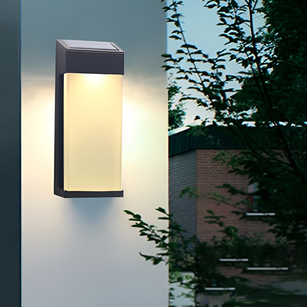 Ondina | Solar Wall Lamp | Black, Waterproof IP44, Warm White | 2 Pack