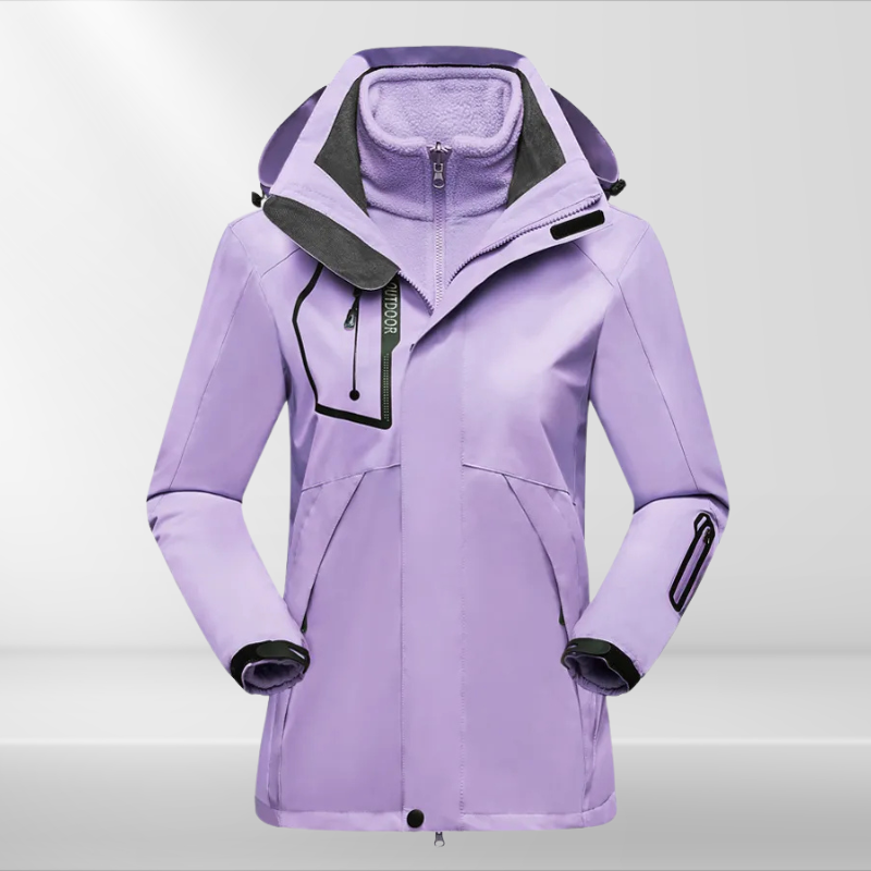 Women 3 in 1 Waterproof Jacket Fleece