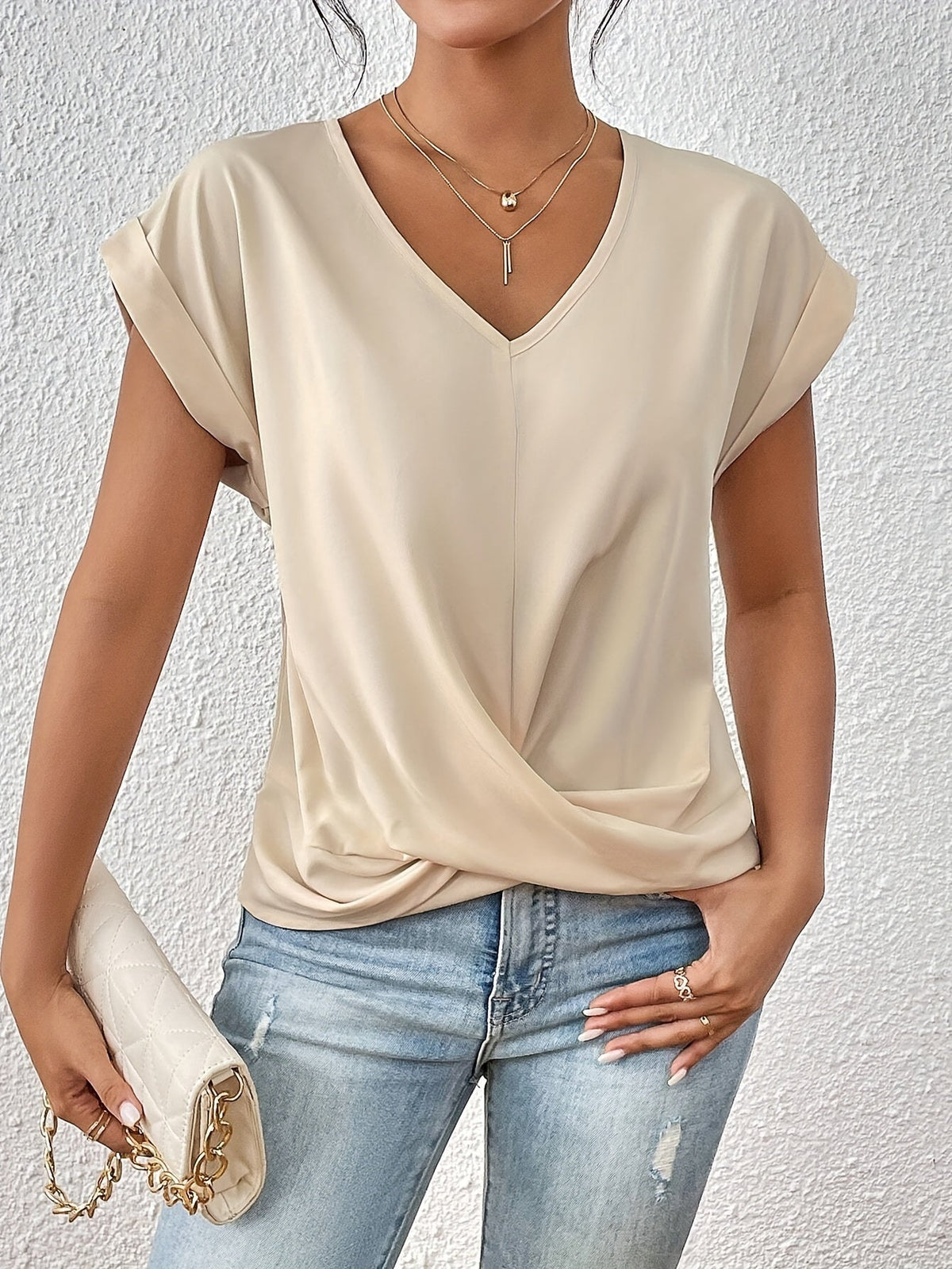 Rhea | Women's T-Shirt | Sweetheart Neckline, Casual Everyday Top