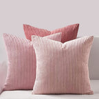 Una | Cushion Cover | Bohemian Rib Stripe, Soft Woven, Zip Closure