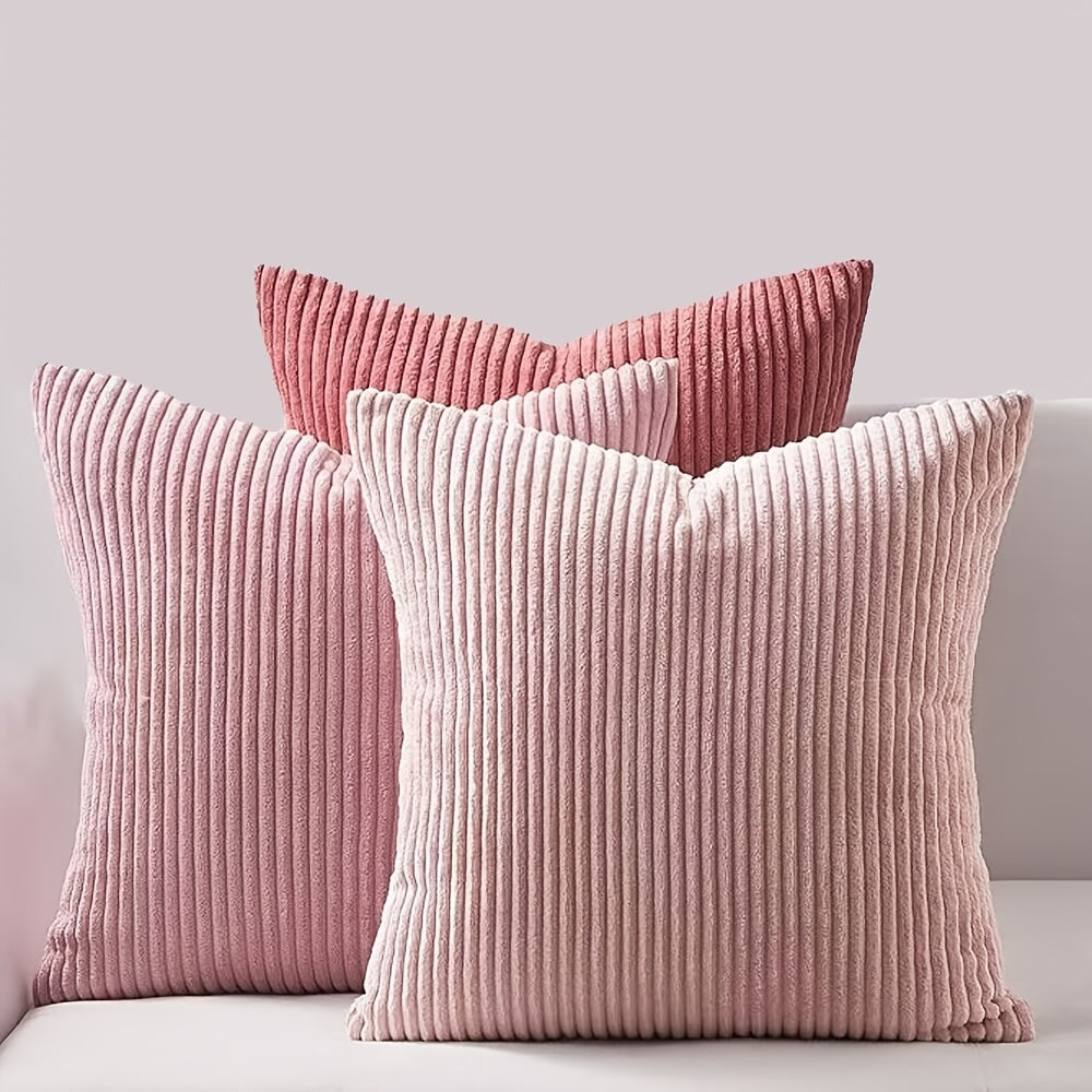 Una | Cushion Cover | Bohemian Rib Stripe, Soft Woven, Zip Closure