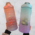 Della | 2L Water Bottle | Motivational Time Markings | BPA-Free, Large Capacity