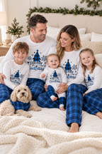 Christmas Pajamas Plaid Family Matching Sets Women Men Kids Dogs